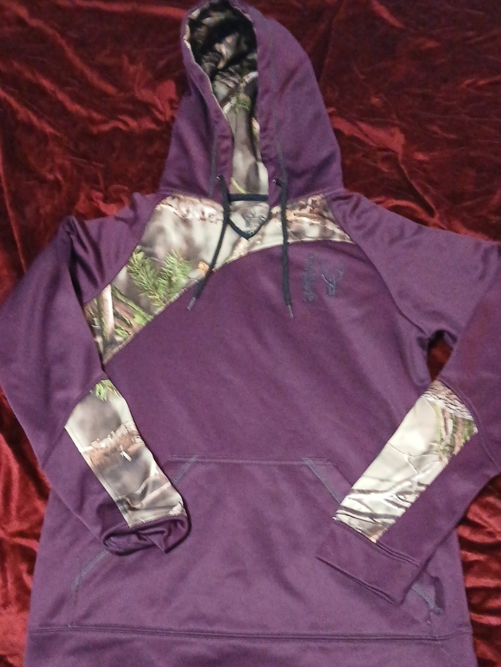 Worth Purple Hoodie with Camo Accents